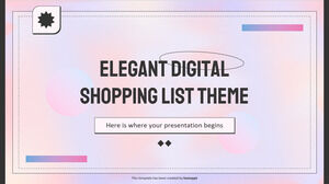 Zarif Dijital Alışveriş Listesi Teması