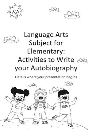 Sprachkunst-Fach für Grundstufe: Aktivitäten zum Schreiben Ihrer Autobiografie