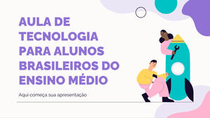 Lección de asignatura de tecnología para estudiantes brasileños de secundaria
