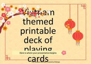 مجموعة أوراق اللعب القابلة للطباعة تحت عنوان فيتنام