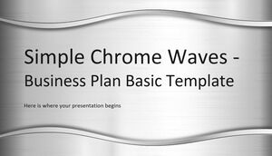 Simple Chrome Waves - Modello di base del piano aziendale