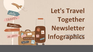Lassen Sie uns zusammen reisen Newsletter Infografiken
