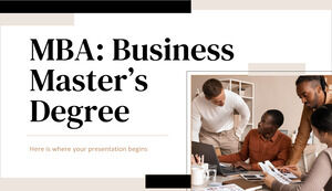 MBA: İşletme Yüksek Lisans Derecesi