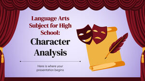 موضوع فنون اللغة للمدرسة الثانوية: تحليل الشخصية