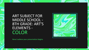 วิชาศิลปะสำหรับชั้นมัธยมต้น - ชั้นประถมศึกษาปีที่ 8: องค์ประกอบศิลป์ - สี