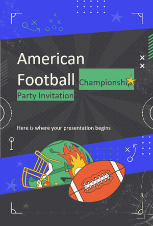 American Football Championship Party Invitation