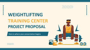 Projektvorschlag für das Gewichtheber-Trainingszentrum