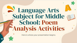 Materia de artes del lenguaje para la escuela intermedia: actividades de análisis de poemas