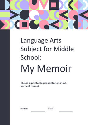 Materia di arti linguistiche per la scuola media: My Memoir