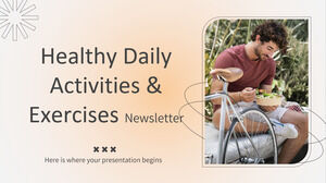 健康的日常活動和鍛煉通訊