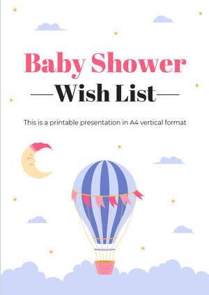Lista życzeń Baby Shower