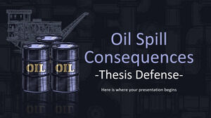 Difesa della tesi sulle conseguenze della fuoriuscita di petrolio