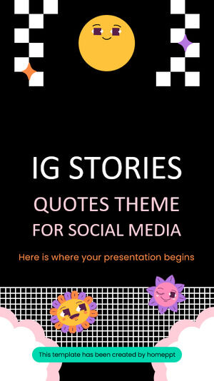 IG Stories는 소셜 미디어에 대한 테마를 인용합니다.