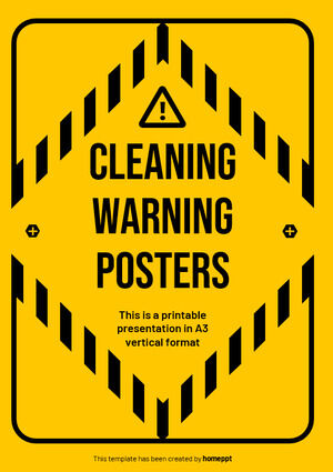 Cleaning Warning Posters