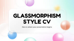 CV des Glasmorphismus-Stils