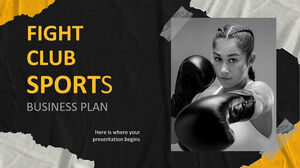 Fight Club Sports Plan de afaceri