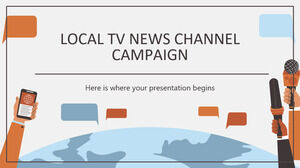 Campaña de canal de noticias de televisión local