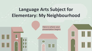 Przedmiot językowy dla szkoły podstawowej: Moje sąsiedztwo