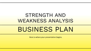Strength and Weakness Analysis - Business Plan
