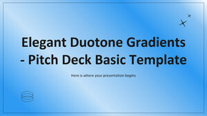 Gradientes Duotônicos Elegantes - Modelo Básico de Pitch Deck