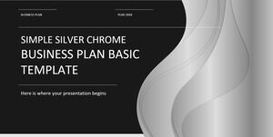 Simple Silver Chrome - Modello di base del piano aziendale