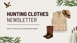 Hunting Clothes Newsletter