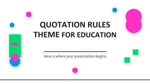 Tema delle regole di citazione per l'istruzione