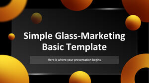 Sticlă simplă - Șablon de bază de marketing