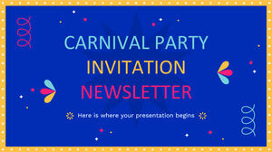 Boletín de invitación a fiesta de carnaval