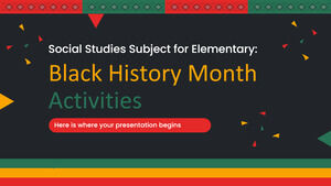 Sujet d'études sociales pour le primaire : activités du Mois de l'histoire des Noirs