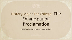 Storia importante per il college: la proclamazione dell'emancipazione