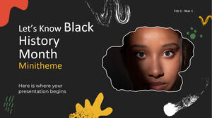 Let's Know Black History Month Minitheme