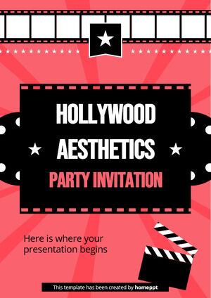 Hollywood-Ästhetik-Party-Einladung