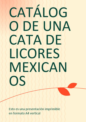 Mexican Liquor Tasting Catalog