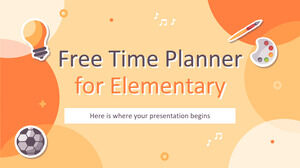 Free Time Planner for Elementary