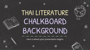 Fondo de pizarra de literatura tailandesa