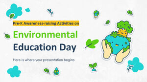 Activités de sensibilisation préscolaire lors de la Journée de l'éducation à l'environnement