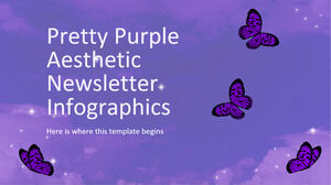 Całkiem fioletowa estetyczna infografika biuletynu
