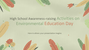 Activités de sensibilisation des lycées lors de la journée d'éducation à l'environnement