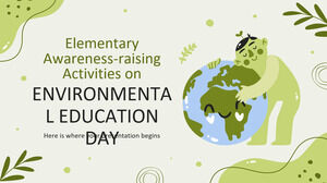 Attività di sensibilizzazione elementare sulla giornata di educazione ambientale