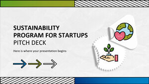 Pitch Deck do Programa de Sustentabilidade para Startups