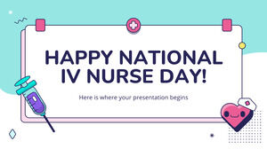 Bonne journée nationale des infirmières IV !