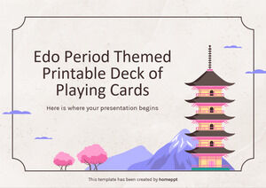 Колода игральных карт для печати в стиле эпохи Эдо
