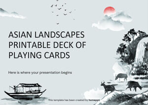Asian Landscapes Printable Deck of Playing Cards