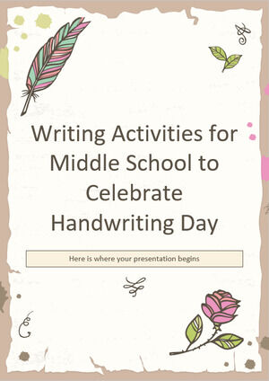 Schreibaktivitäten für die Mittelschule, um den Handschrifttag zu feiern