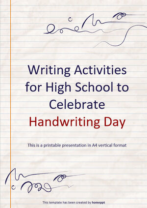 手書きの日を祝う高校向けのライティング活動