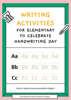 Atividades de escrita para o ensino fundamental para comemorar o dia da caligrafia
