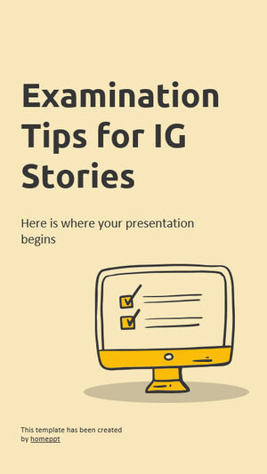 Consejos de examen para historias de IG
