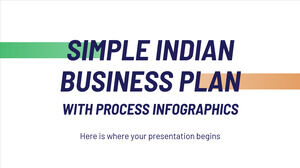 带有流程信息图表的简单印度商业计划