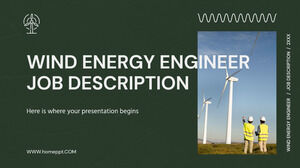 Descrierea postului de inginer energie eoliană